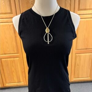 Lucky brand, two tone geometric necklace